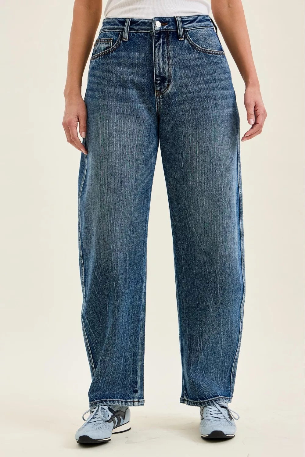 Judy Blue High Waist Rigid Magic Marlow Arc Time Weathered Indigo Denim Jeans