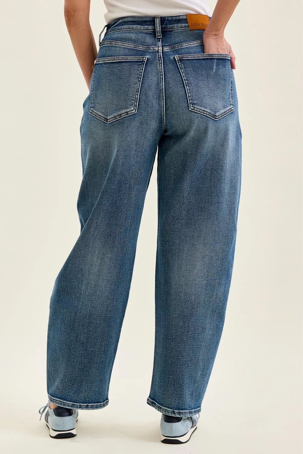 Judy Blue High Waist Rigid Magic Marlow Arc Time Weathered Indigo Denim Jeans