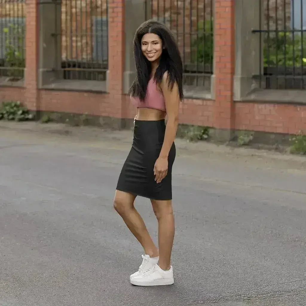 Stretchy Black Pencil Skirt