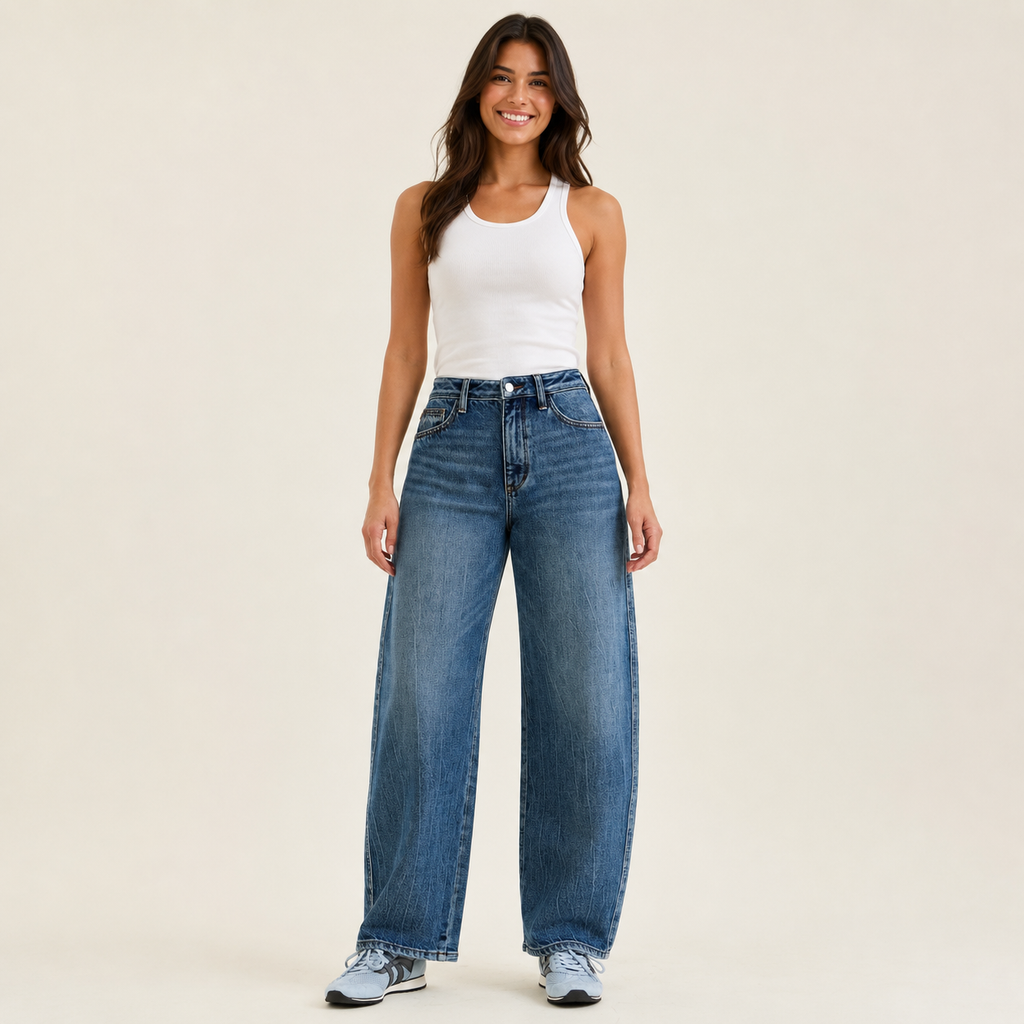 Judy Blue High Waist Rigid Magic Marlow Arc Time Weathered Indigo Denim Jeans