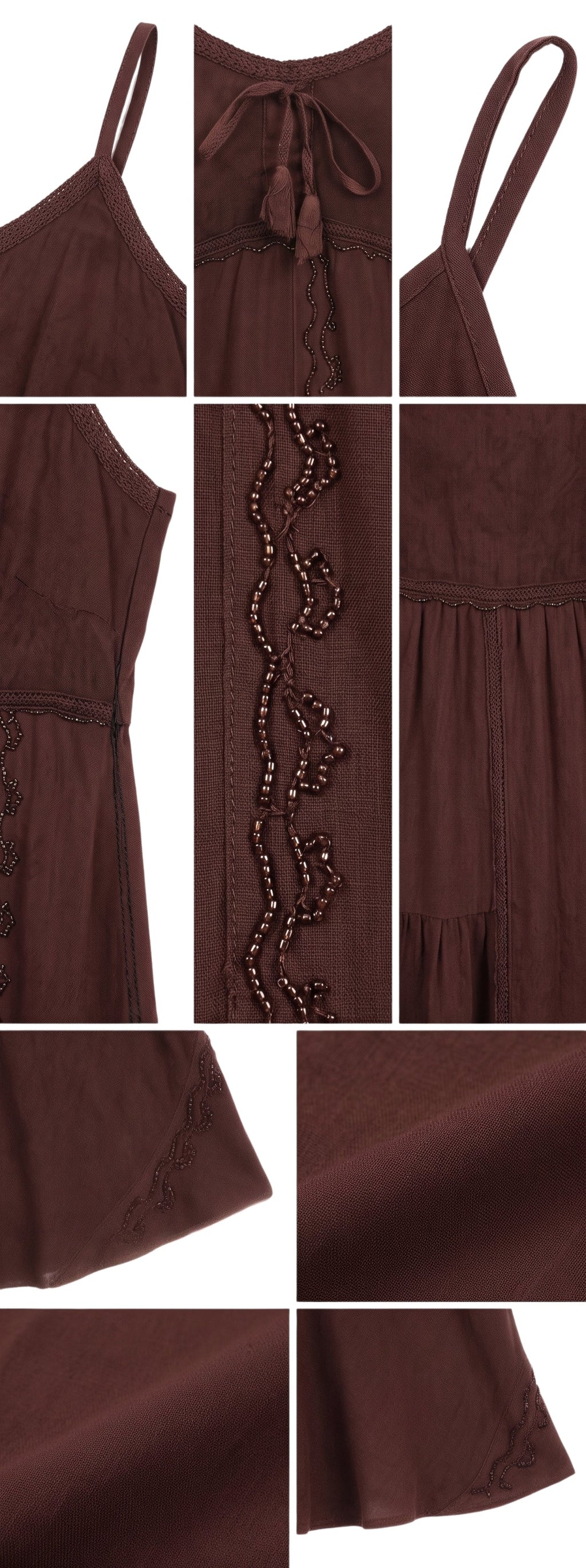 Sakkas Allie Stonewashed Embroidered Adjustable Spaghetti Straps Long Dress
