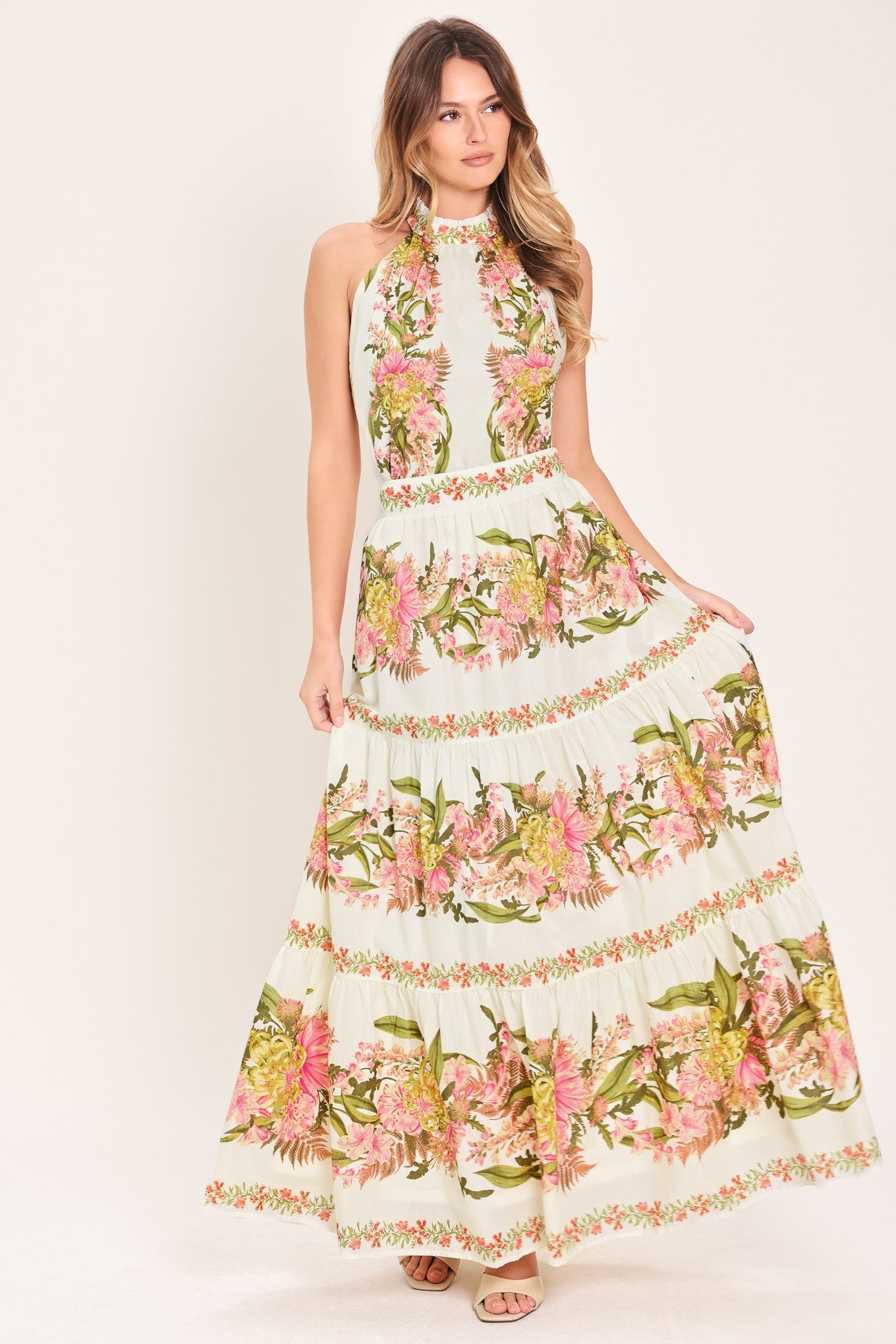 Botanical Woven Maxi Skirt