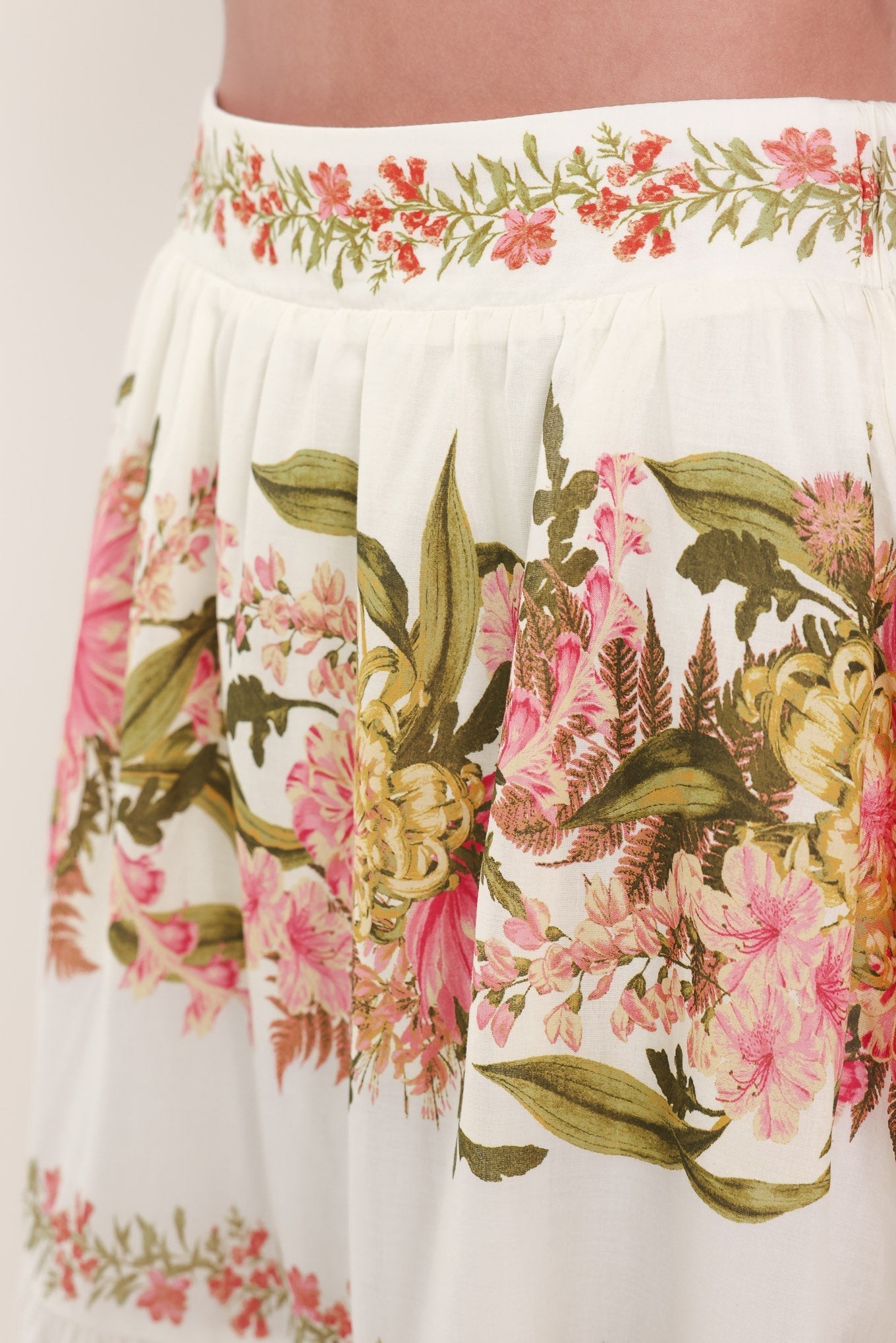 Botanical Woven Maxi Skirt