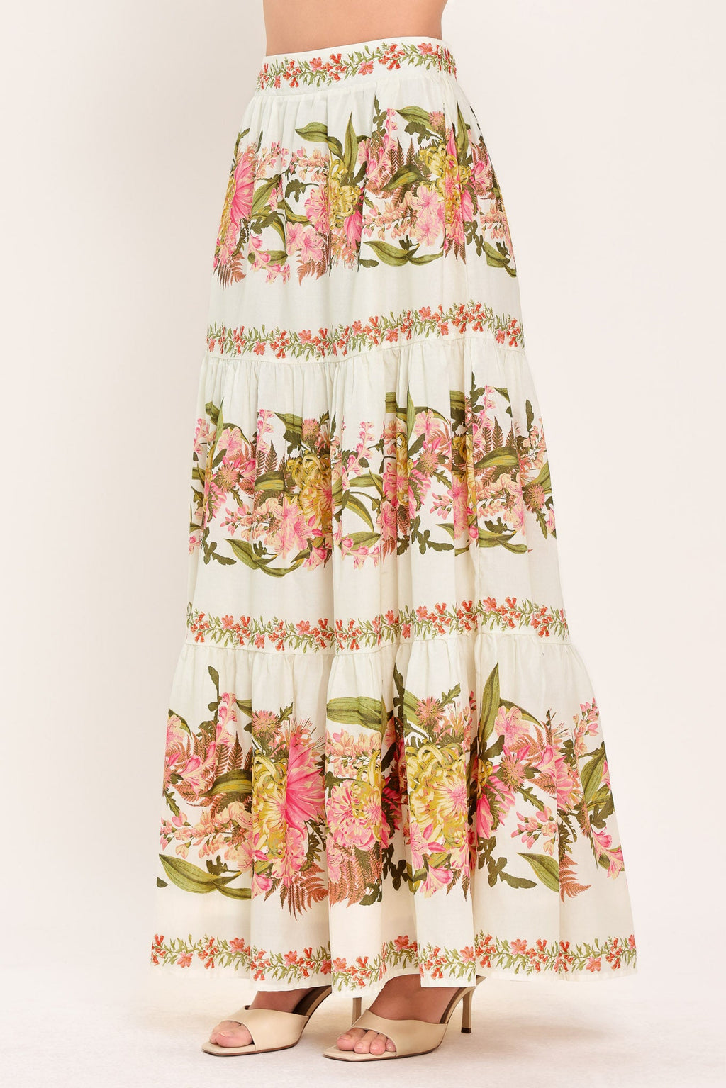 Botanical Woven Maxi Skirt