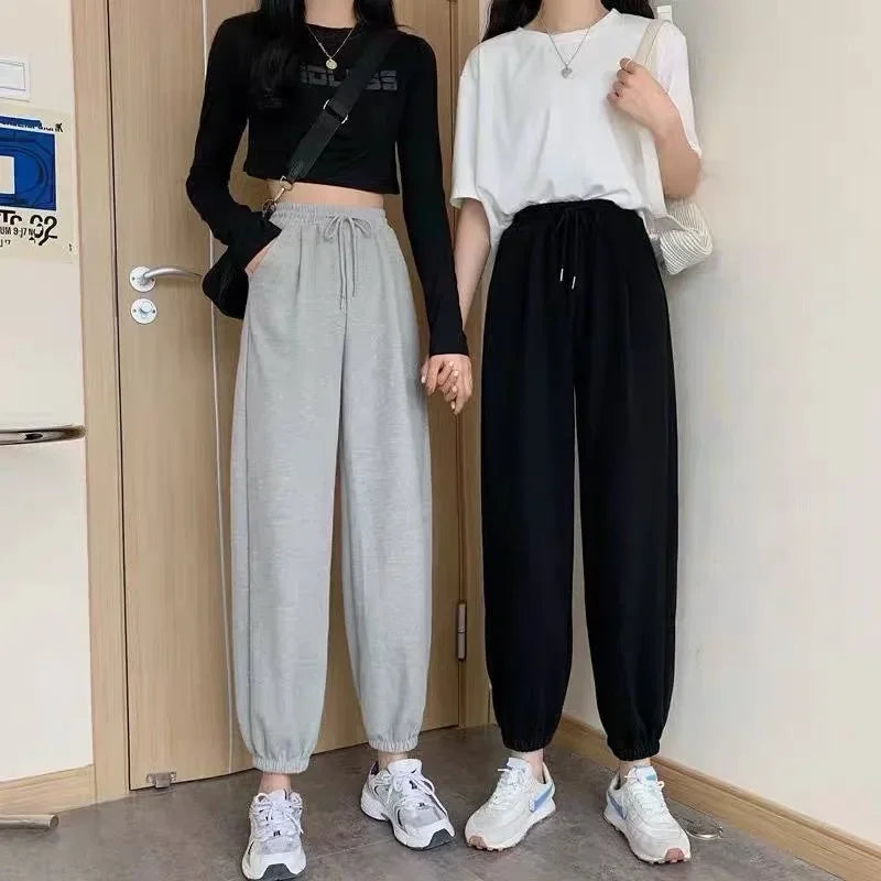 Women Joggers Pants – Oversized Drawstring Hip Hop Sweatpants