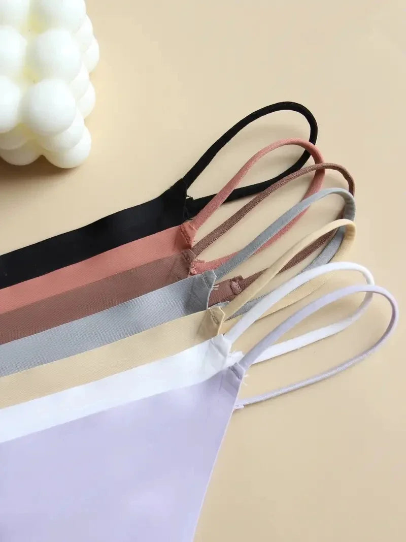 10Pcs Seamless Thong Women Thin Strap Low Waist High Flexibility Panties Sexy Underwear Ladies Briefs T-back Comfortable Women
