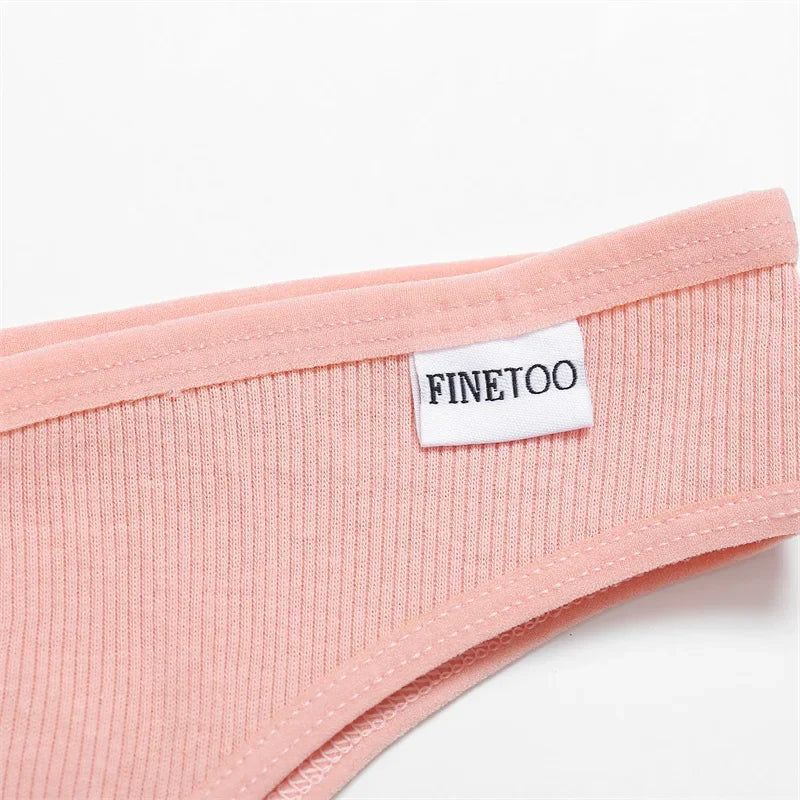 4Pcs/Set Women Cotton Brazilian Panties M-XL Low-Rise Solid Color Underwear Ladies Comfortable Underpants Girls Panty Intimates
