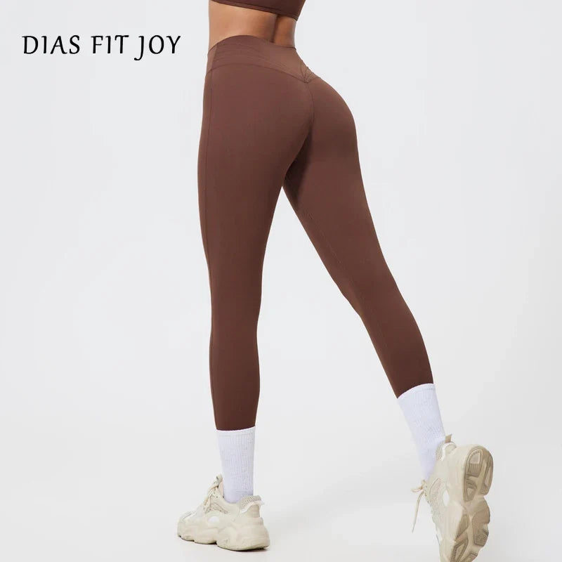 DIAS FIT JOY  Yoga Pants Fitness Women Cycling Gym Seamless Tights Sports Leggings High Waist Sexy Trousers Workout Sports Wear
