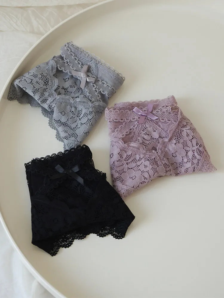 Lace Thin Sexy Girls Panties Seamless Women Briefs Thong Hollow Out G String Underwear Transparent Female Low Waist Lingerie