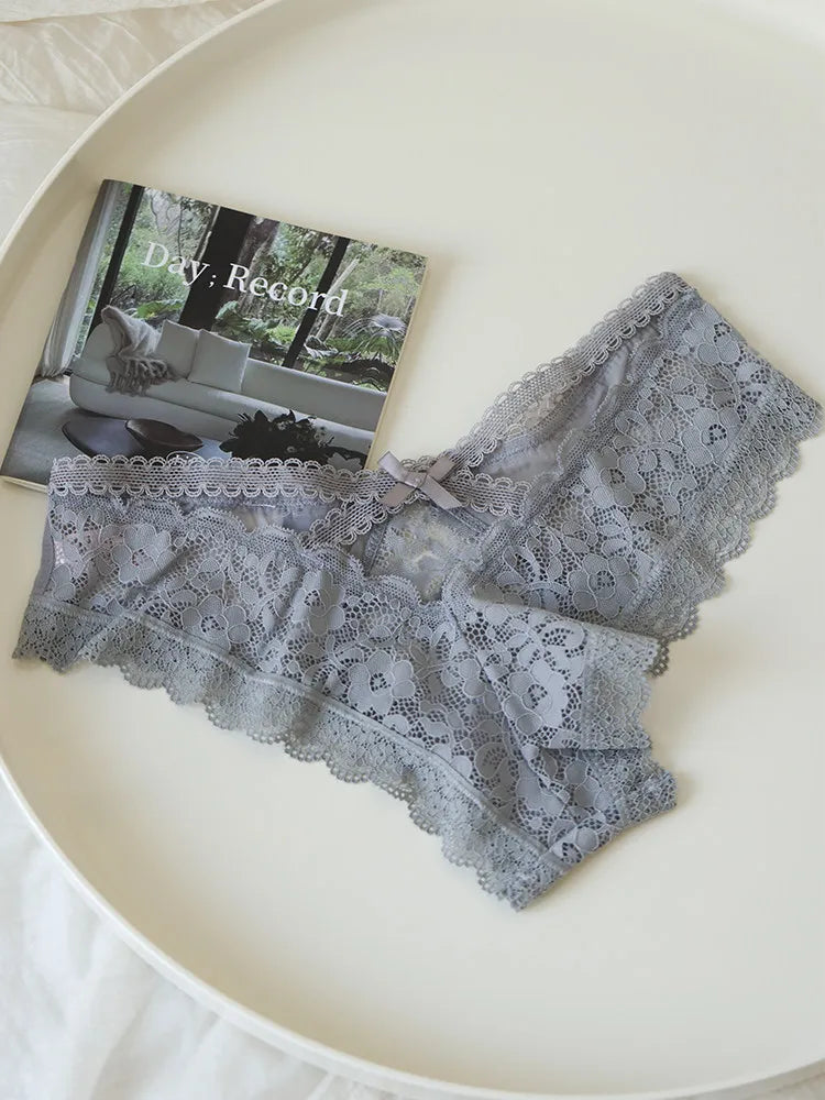 Lace Thin Sexy Girls Panties Seamless Women Briefs Thong Hollow Out G String Underwear Transparent Female Low Waist Lingerie