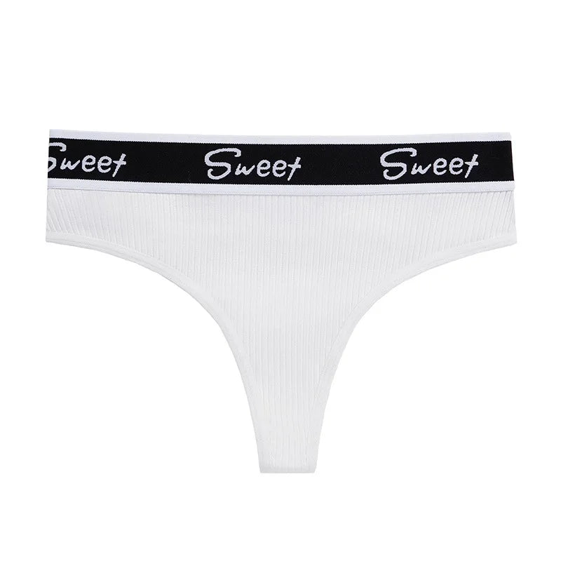 Cotton Panties Sexy Women Briefs Letter Sweet Underwear Thong Hollow Out Intimates Ladies Female Panty Lingerie