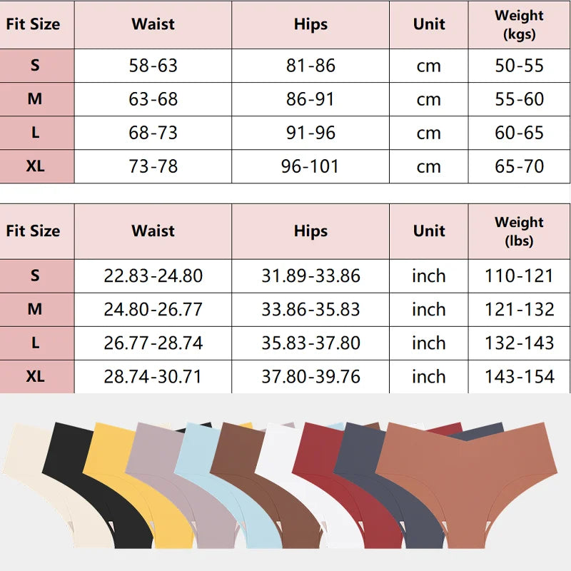 20PCS Women's Seamless Maillard Underwear Sexy V-Shaped Mid Waist Ice Silk Brief 10 Soild Color Cozy Stretch Sexy Underpant S-XL