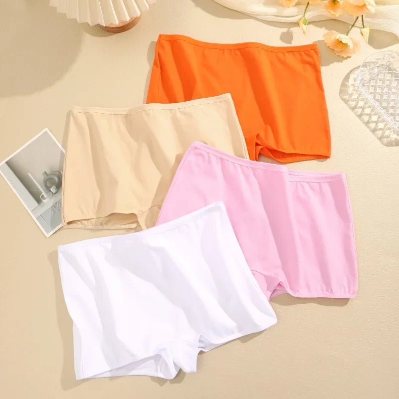 3PCS/SET Women Panties Cotton Seamless Sports Boxers Underwear Female Solid Color Briefs Cozy Lingerie Intimate Underpants XS-XL