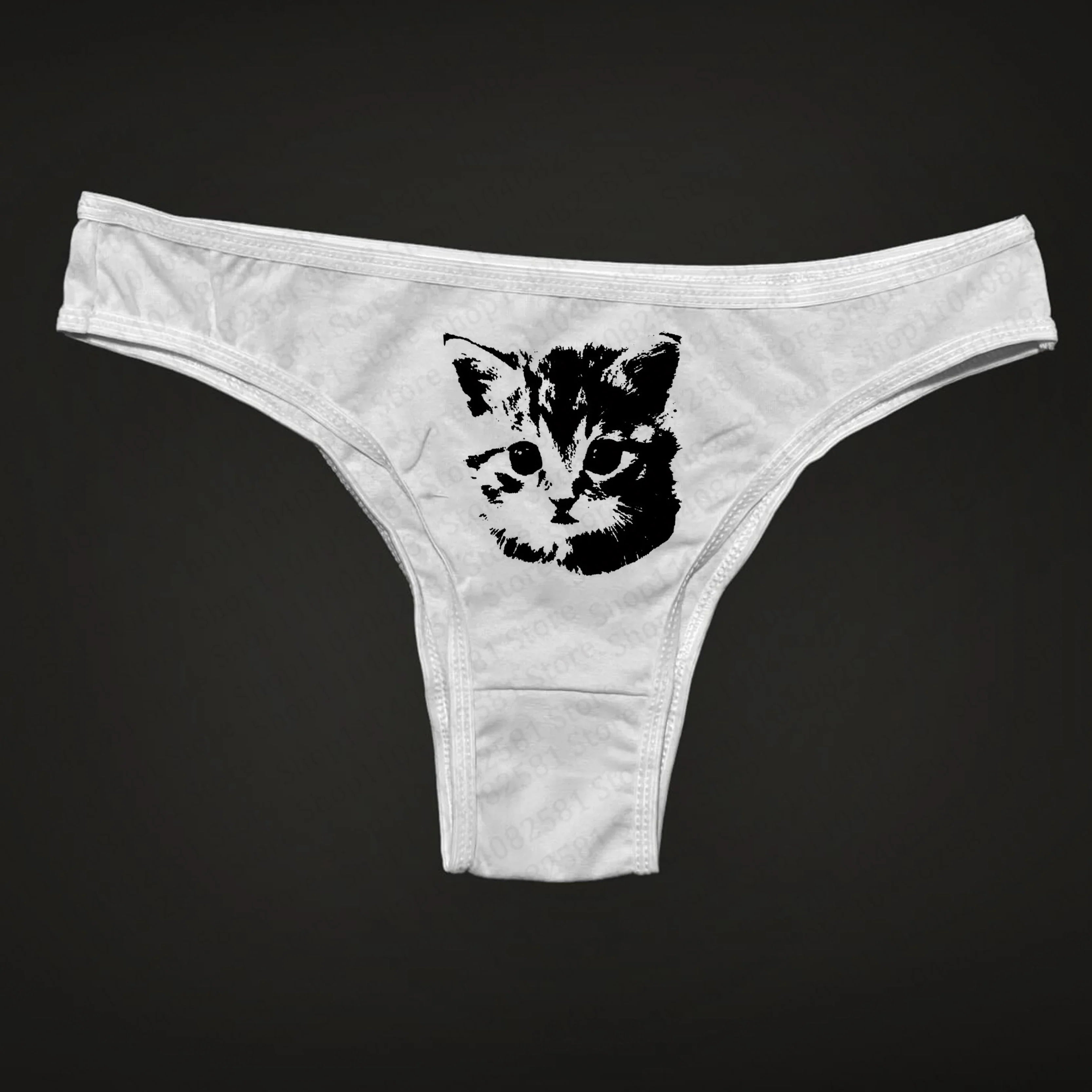 Y2K Women's Underwear Cute Cat Print Underwear Breathable Underwear Fun Hot Print Underwear Sexy Slimming Underwear Emo Girls