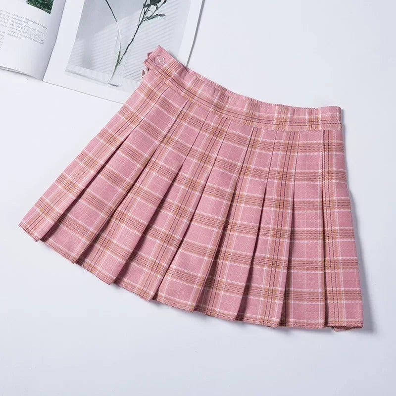 Korean Style Plaid Miniskirts