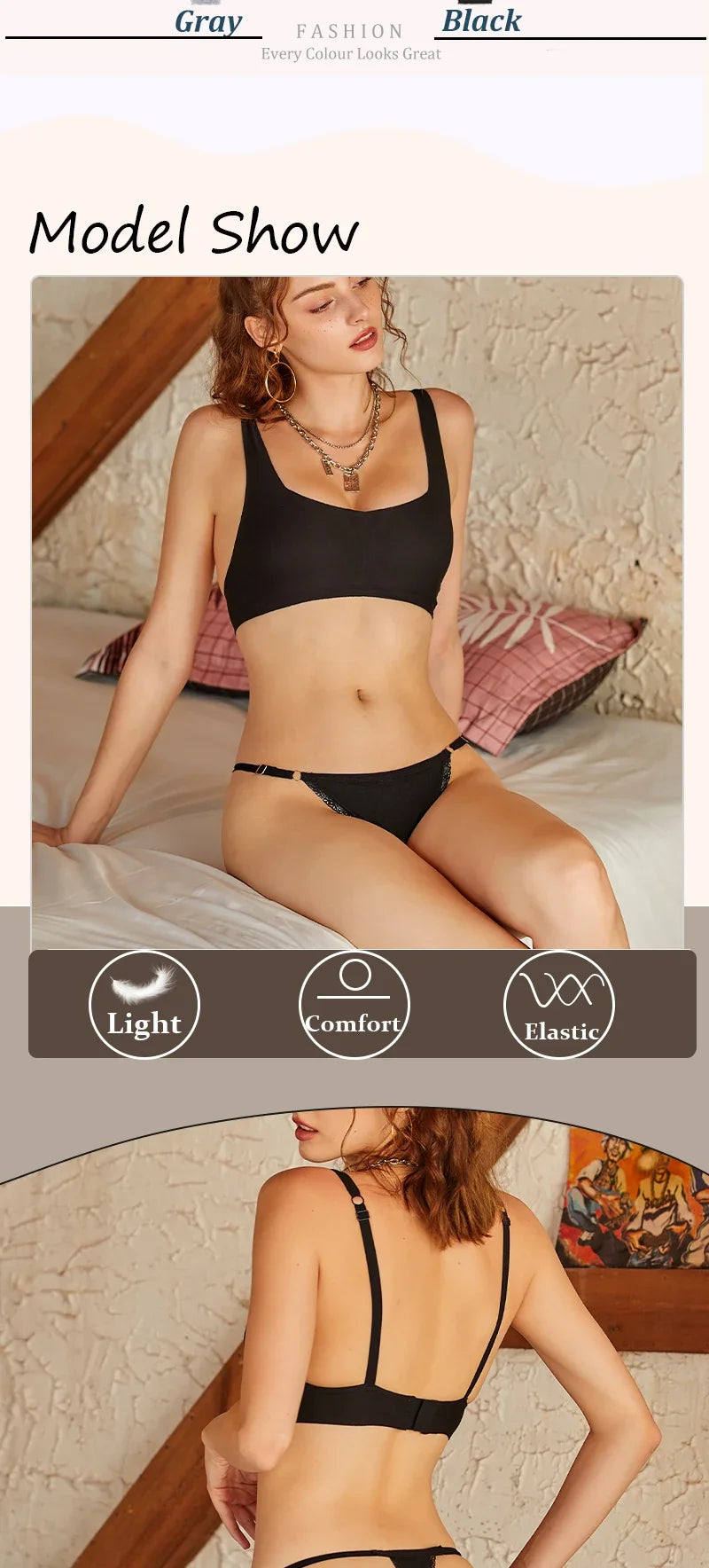 3Pcs/Set Cotton G-String Sexy Women Thong Adjustable Belt Seamless Panties Breathable Low Waist Lingerie Female Soft Solid Color