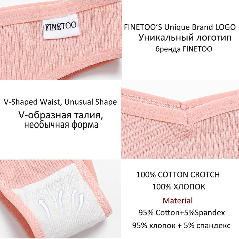 4Pcs/Set Women Cotton Brazilian Panties M-XL Low-Rise Solid Color Underwear Ladies Comfortable Underpants Girls Panty Intimates