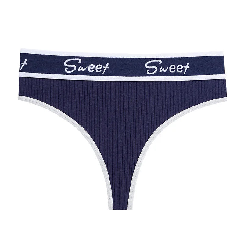 Cotton Panties Sexy Women Briefs Letter Sweet Underwear Thong Hollow Out Intimates Ladies Female Panty Lingerie