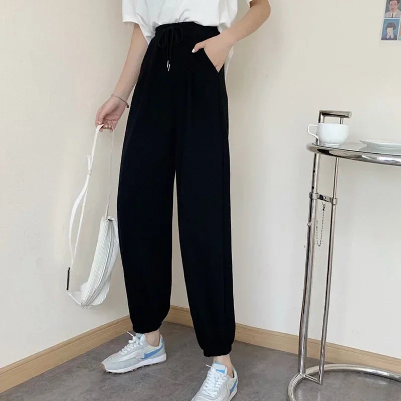 Women Joggers Pants – Oversized Drawstring Hip Hop Sweatpants