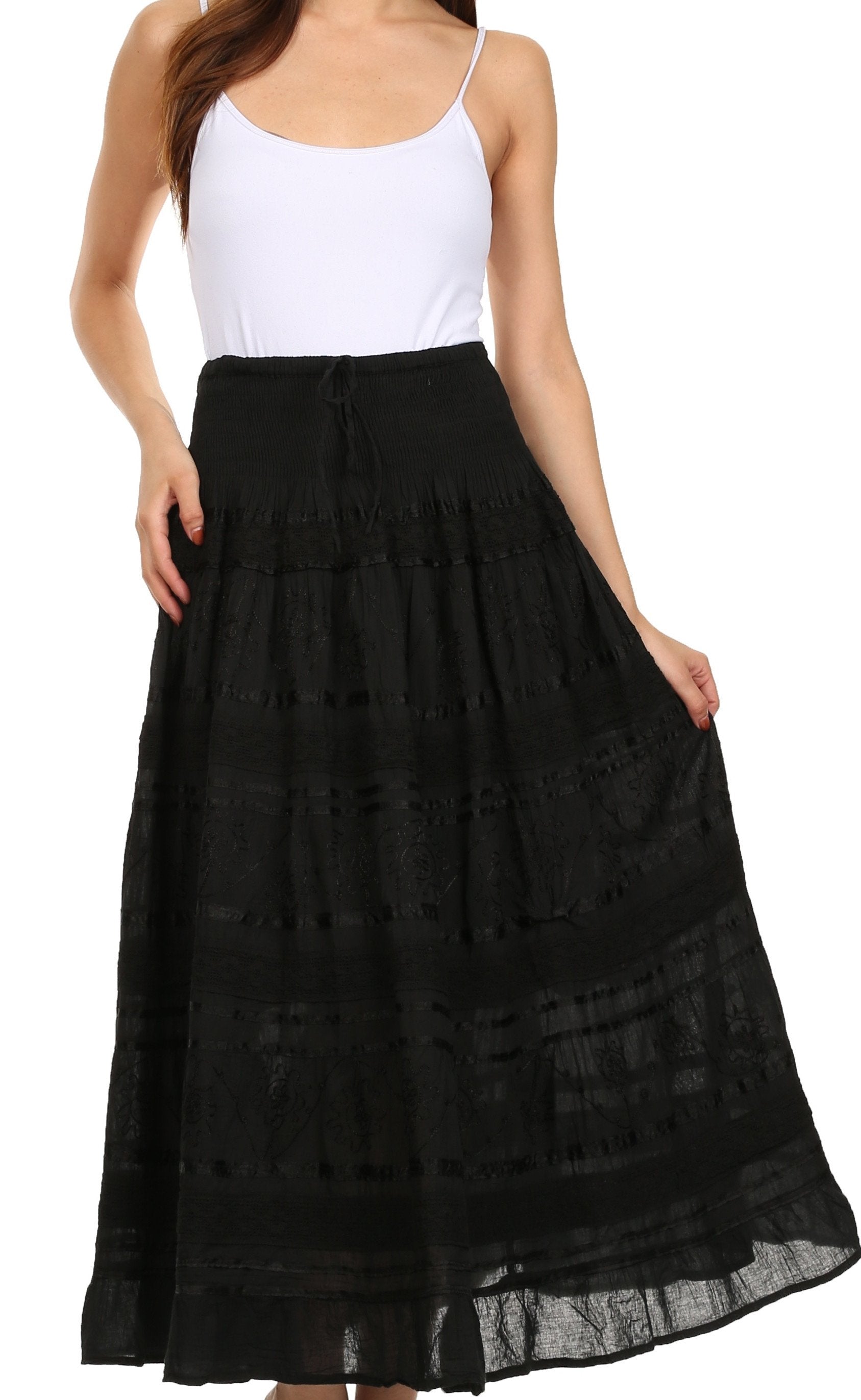 Lace and Ribbon Boho Skirt