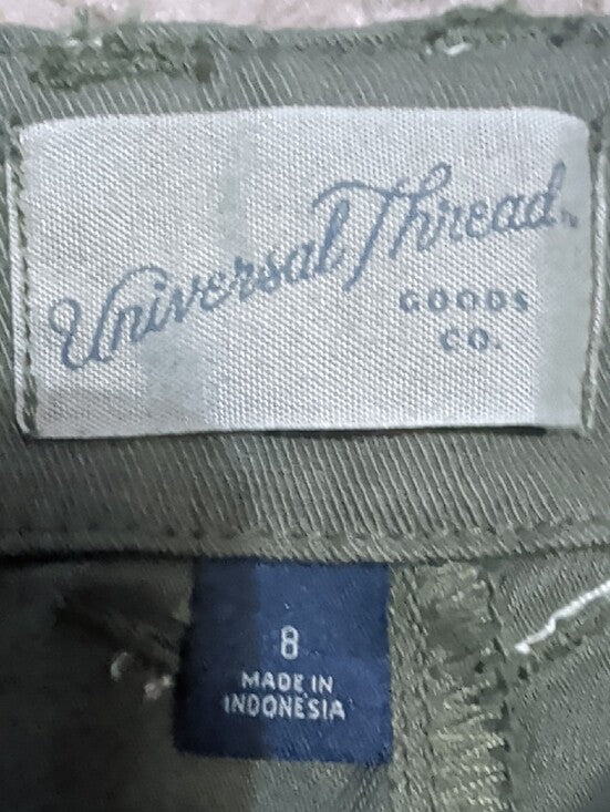 Universal Thread Olive Green Cargo Pants with Utility Pockets Women's 8