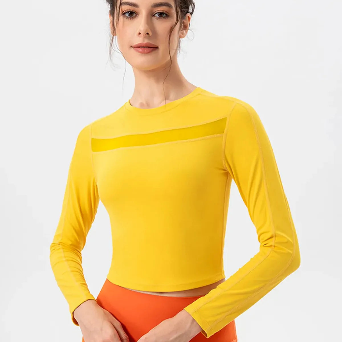 Round Neck Long Sleeve Active T-Shirt