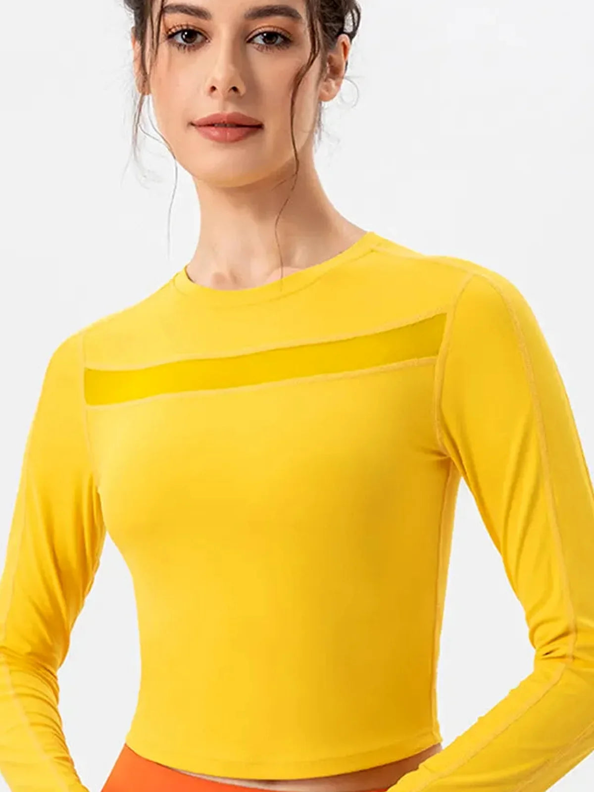 Round Neck Long Sleeve Active T-Shirt
