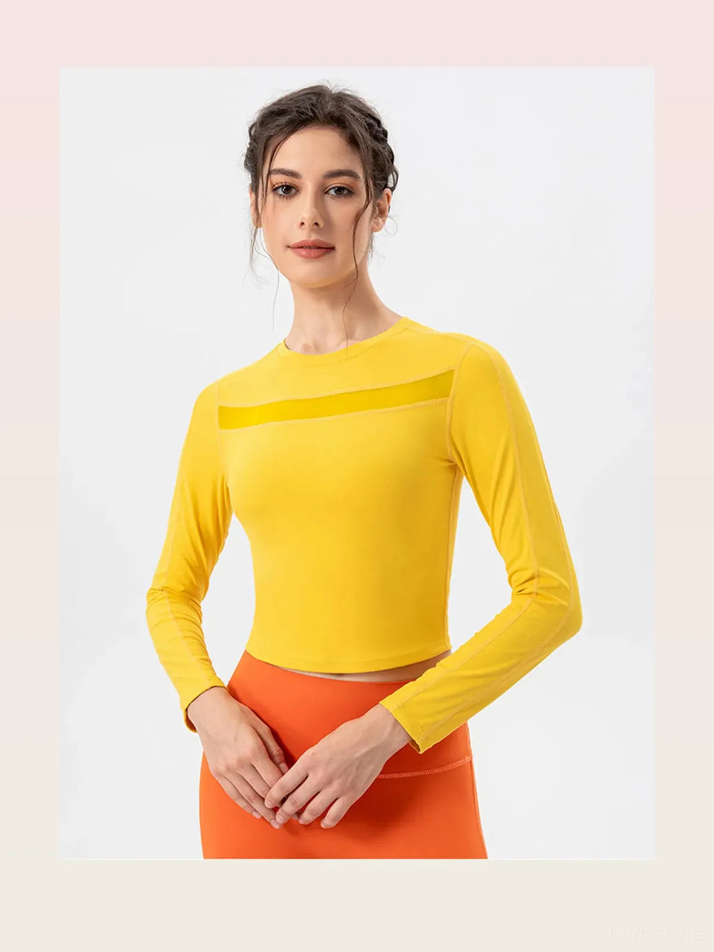 Round Neck Long Sleeve Active T-Shirt
