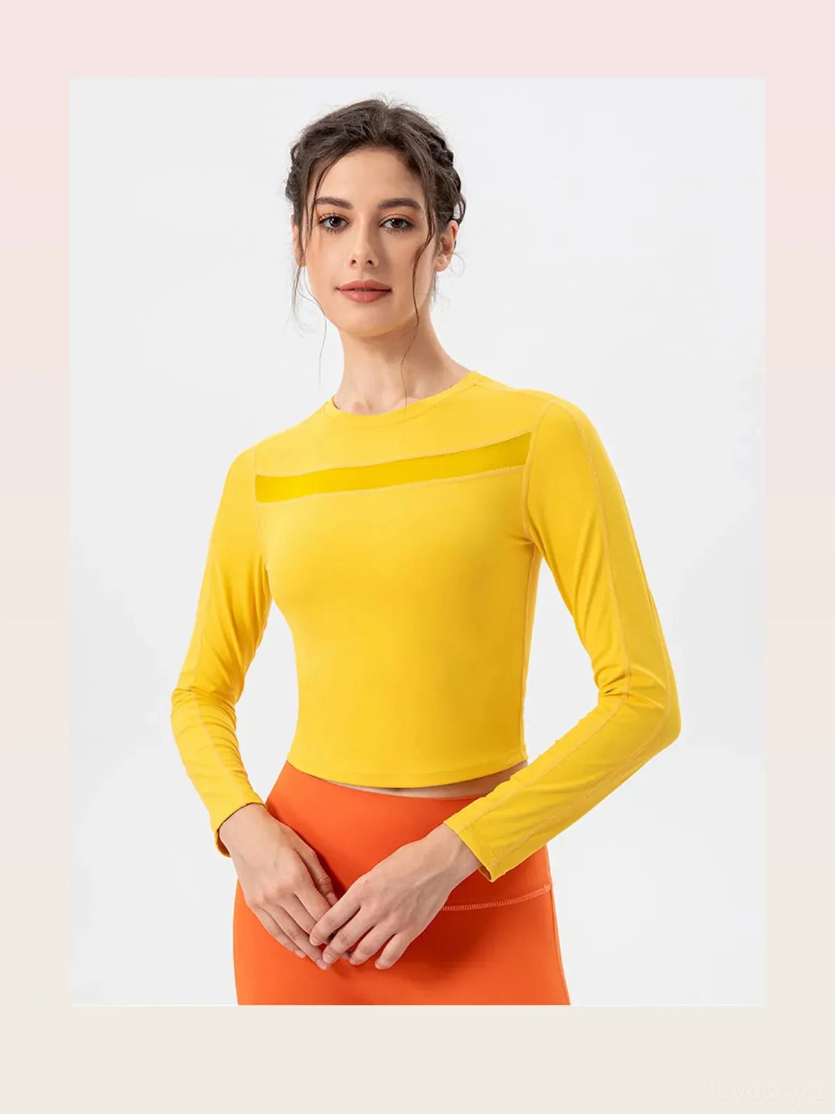 Round Neck Long Sleeve Active T-Shirt